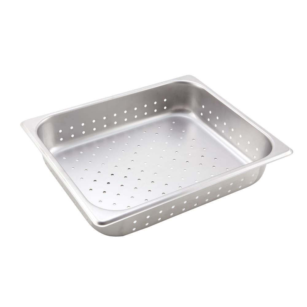 Winco SPJH-202PF Half Size Steam Pan, Perforated, Stainless