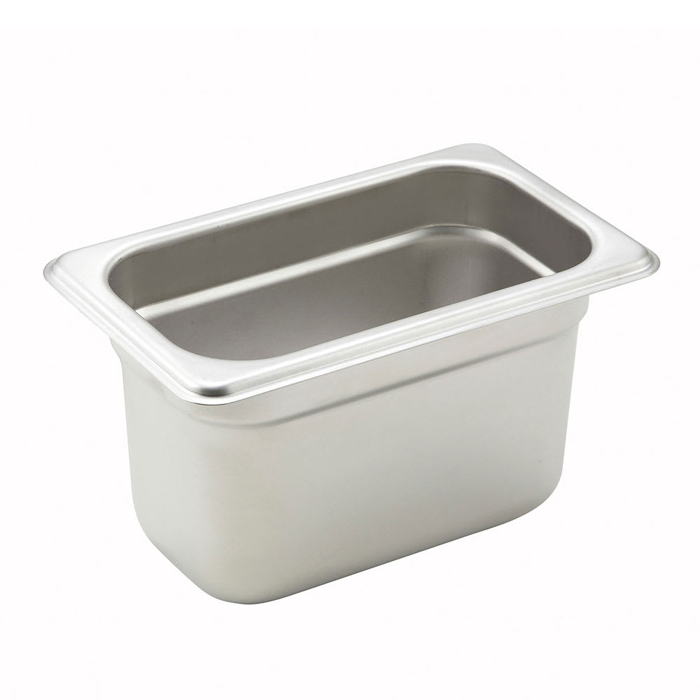 Winco SPJH-904 Ninth Size Steam Pan, Stainless