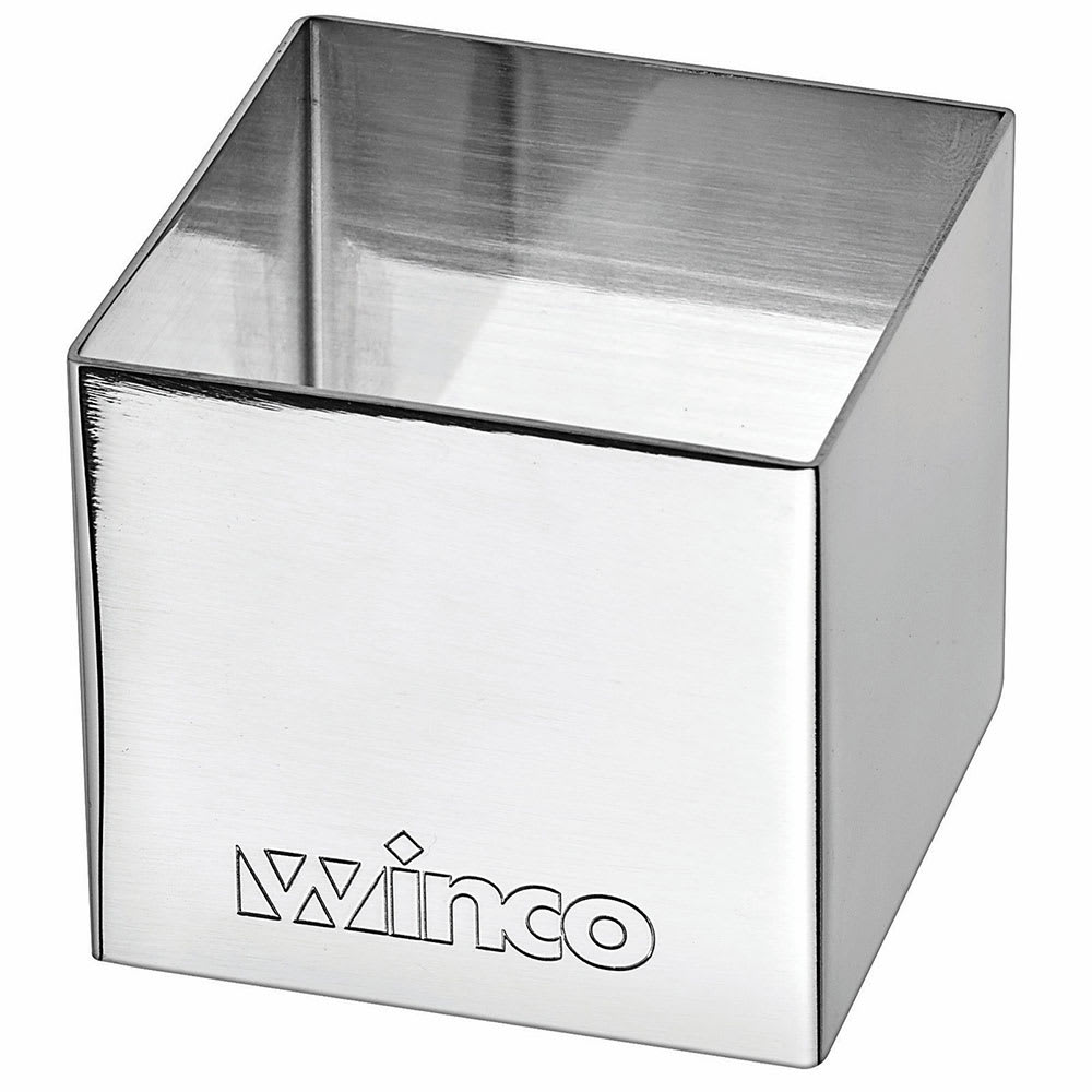 Winco SPM-22S Square Pastry Mold - 2" x 2", Stainless