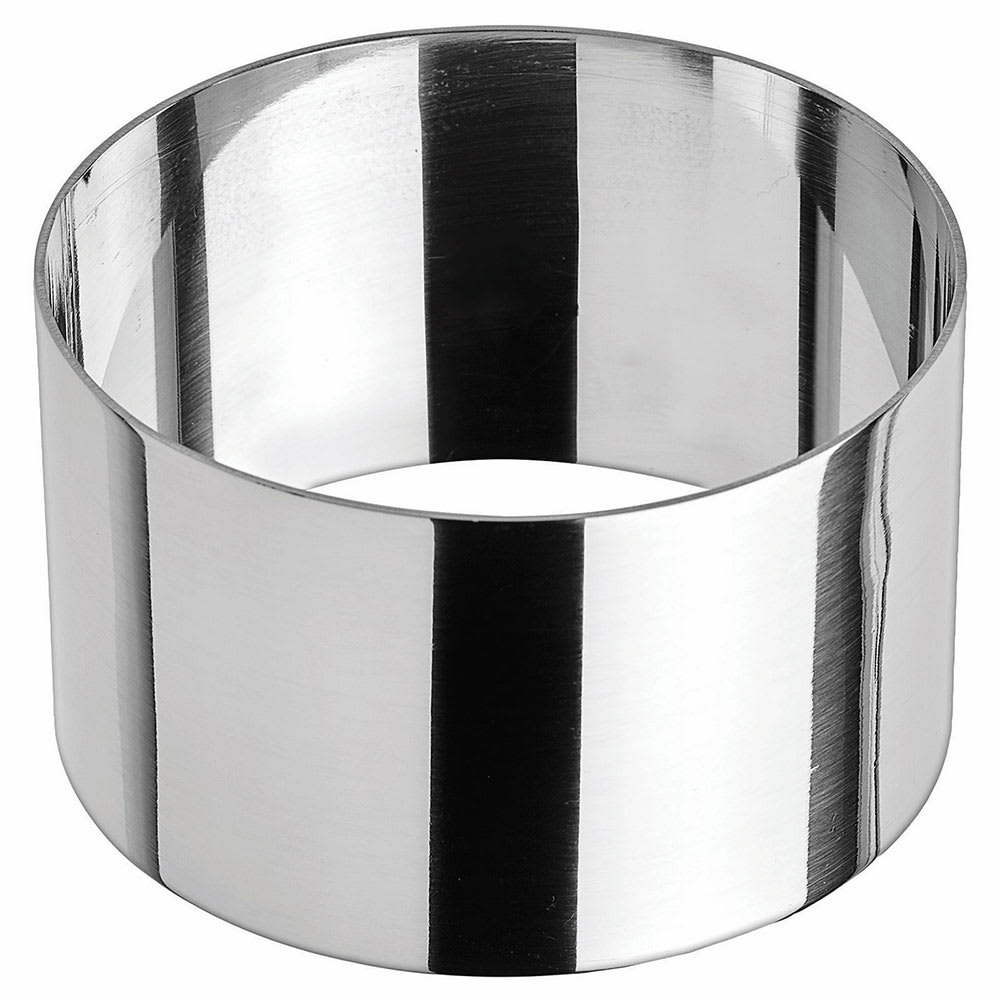 Winco SPM-31R Round Pastry Mold - 3" x 1 3/4", Stainless