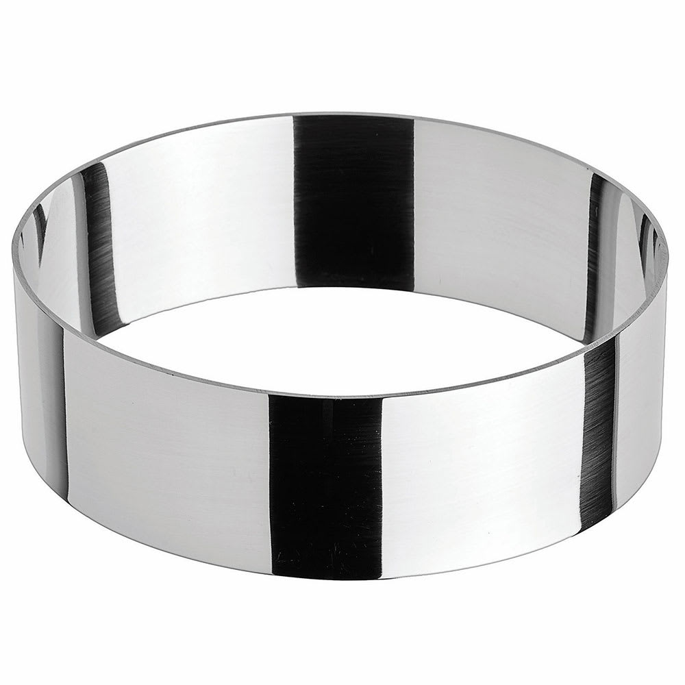 Winco SPM-41O Oval Pastry Mold - 4" x 1 3/8", Stainless