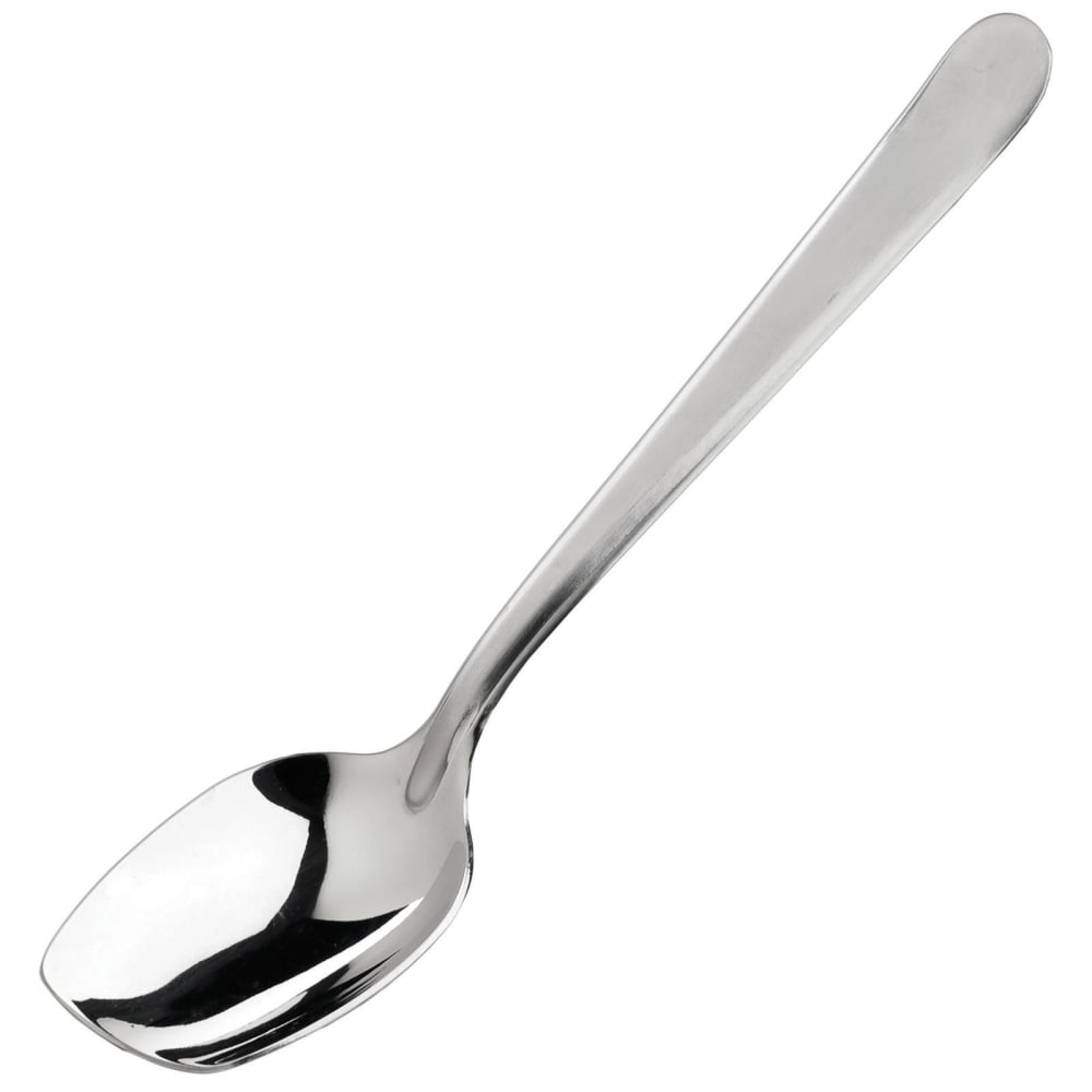 Winco SPS-S8 8" Solid Plating Spoon w/ Stainless Steel Handle - Stainless Steel