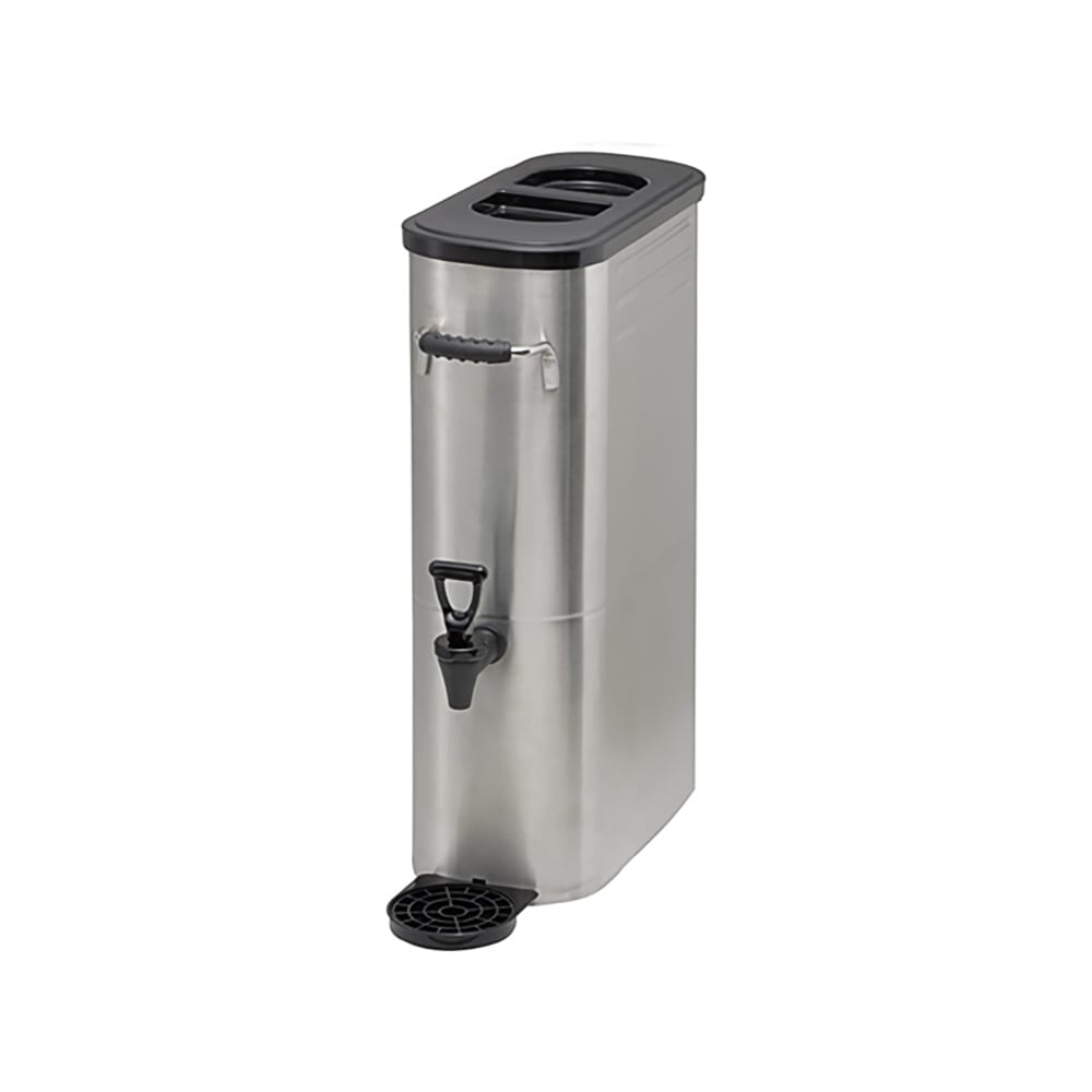 Winco SSBD-3 3 gal Narrow Iced Tea Dispenser w/ Handles, Stainless Steel