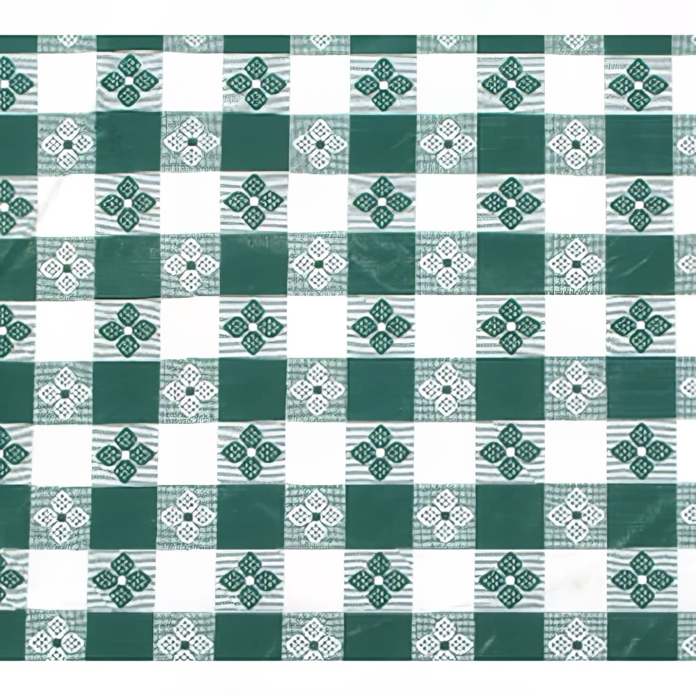 Winco TBCO-70G Rectangular Tablecloth, PVC w/ Cotton Lining, 52" x 70", Green