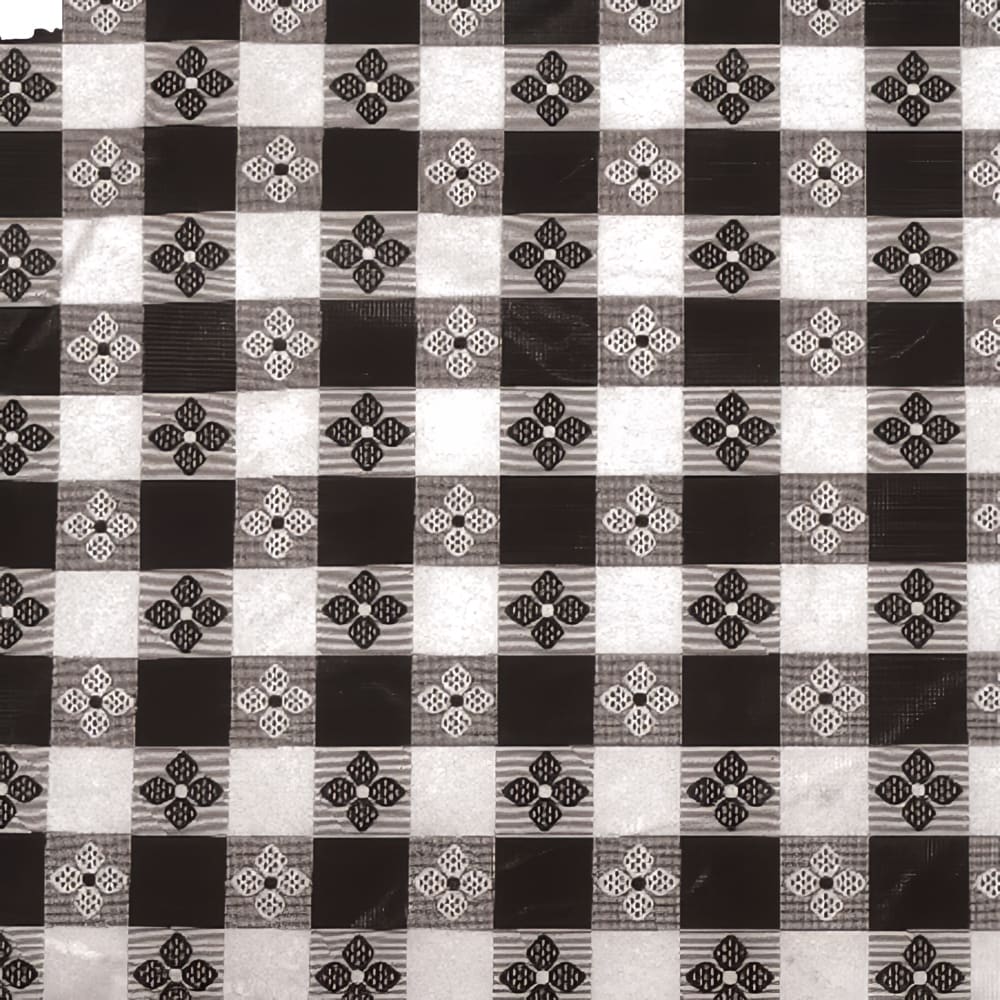 Winco TBCO-70K Rectangular Tablecloth, PVC w/ Cotton Lining, 52" x 70", Black
