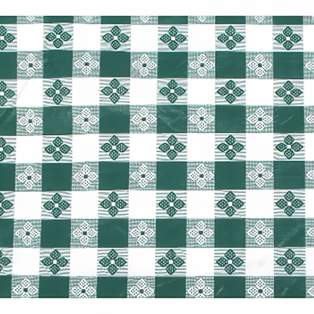 Winco TBCO-90G Rectangular Tablecloth, PVC w/ Cotton Lining, 52" x 90", Green