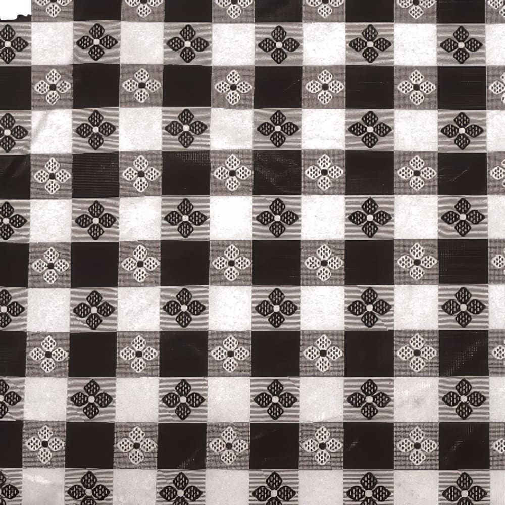 Winco TBCO-90K Rectangular Tablecloth, PVC w/ Cotton Lining, 52" x 90", Black