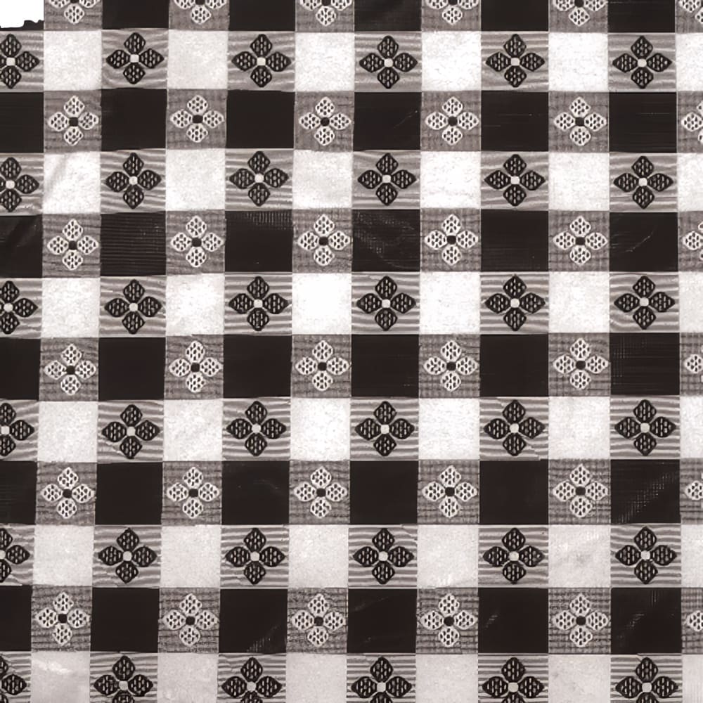 Winco TBCS-52K Square Tablecloth, PVC w/ Cotton Lining, 52" x 52", Black