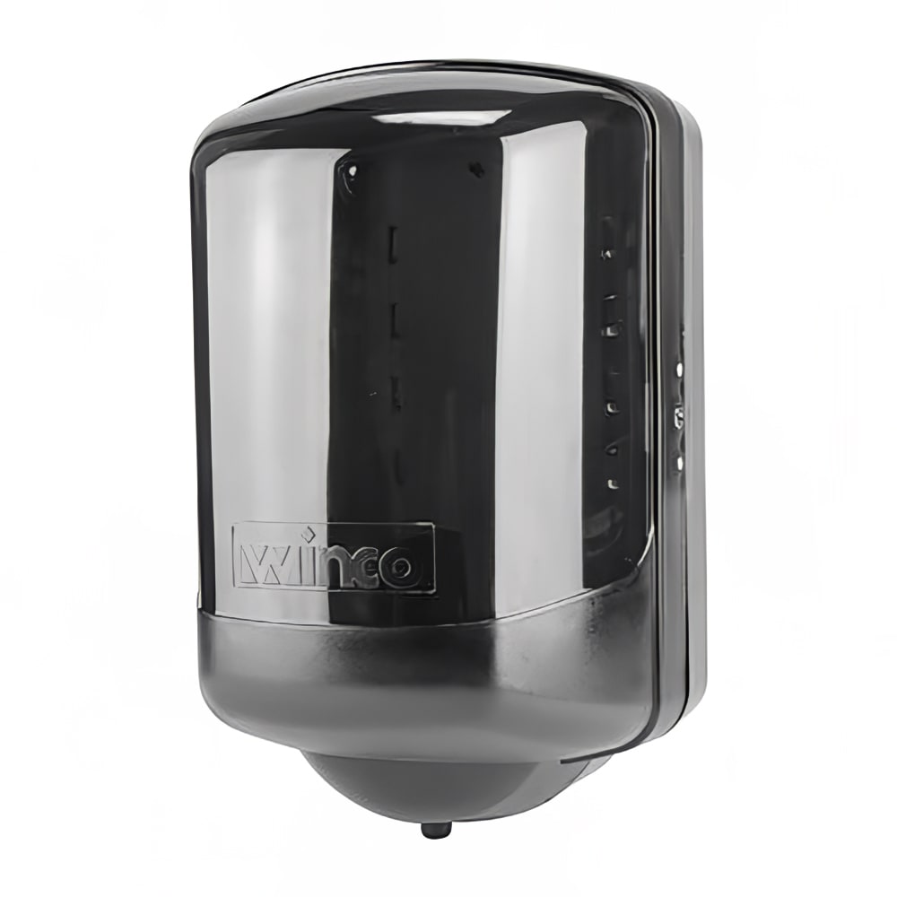 Winco TD-330 Surface Mount Center Pull Paper Towel Dispenser - Plastic, Black