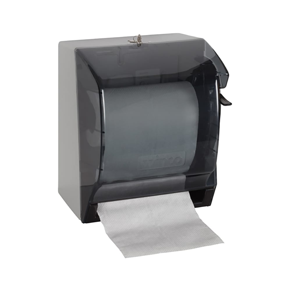 Winco TD-500 Surface Mount Roll Paper Towel Dispenser - Plastic, Black