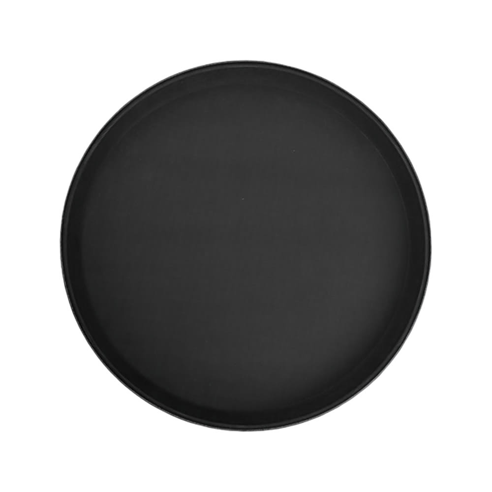 Winco TFG-16K 16" Round Serving Tray - Fiberglass, Black