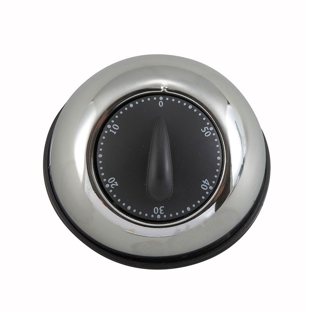 Winco TIM-78 Mechanical Timer, Long Ring, Stainless