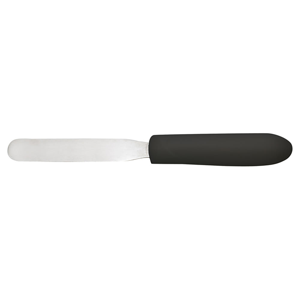 Winco TKPS-4 4" Decorating & Icing Spatula w/ Black Plastic Handle, Stainless Steel Blade