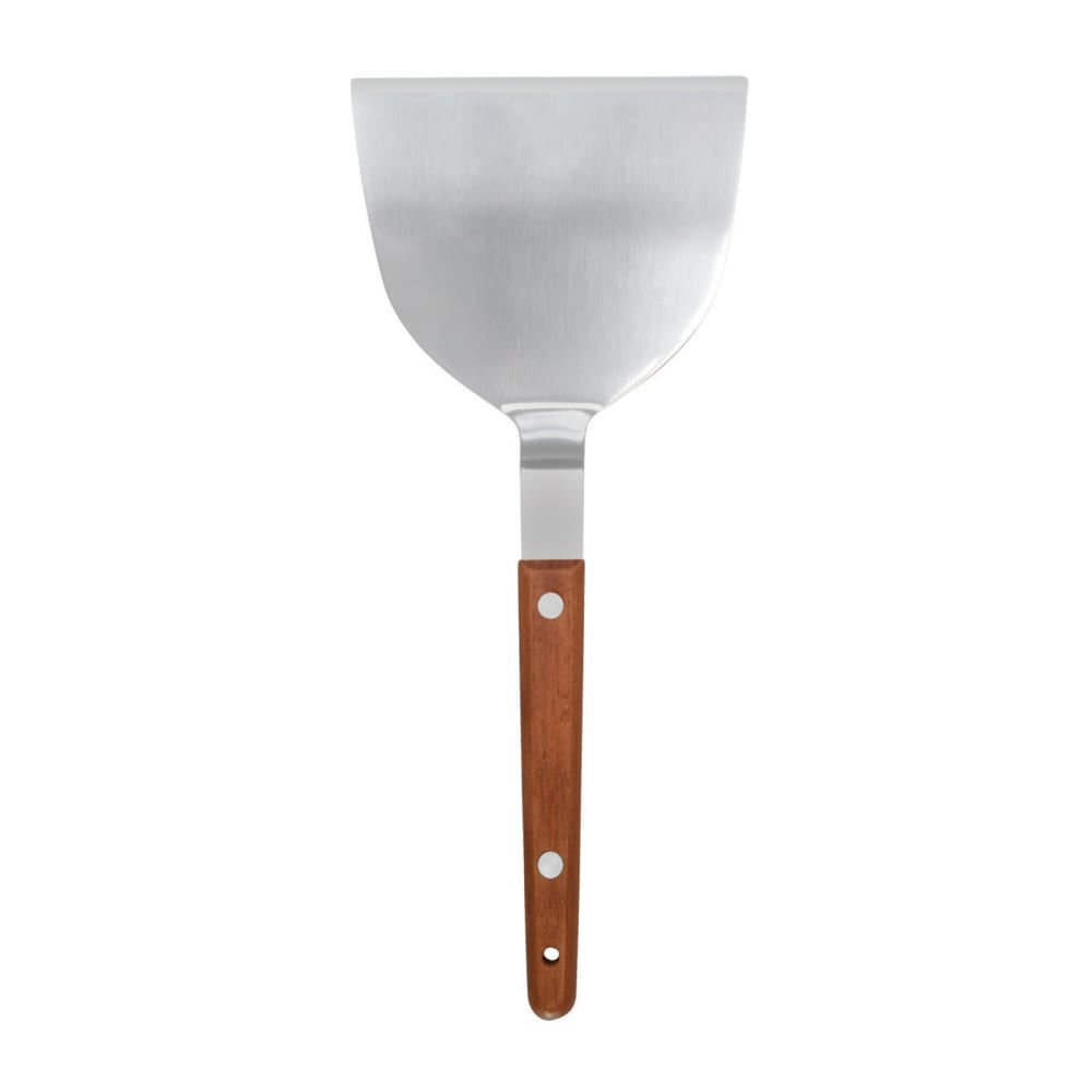 Winco TN43 4" x 3 1/2" Teppanyaki Turner w/ Solid Wood Handle, Stainless Steel