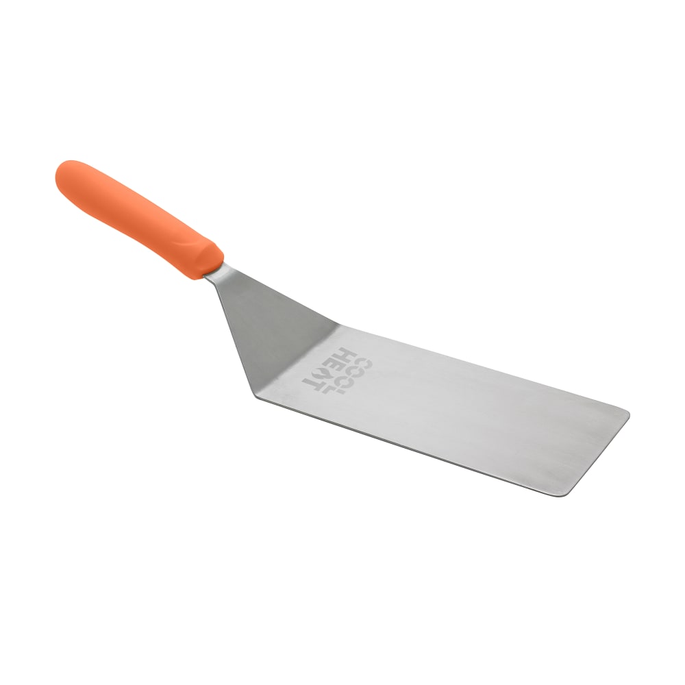 Winco TNH-42 8" x 4" Turner w/ Orange Nylon Handle, Stainless Steel