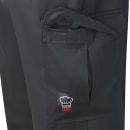 Winco UNF-11KXXL Cargo Chef's Pants w/ Elastic Waist & Drawstring - Poly/Cotton, Black, 2X thumbnail 2