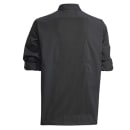 Winco UNF-12KM Signature Chef's Jacket w/ Long Sleeves - Poly/Cotton, Black, Medium thumbnail 2