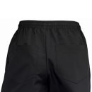Winco UNF-2KXL Newbury Chef's Pants w/ Elastic Waist & Drawstring - Poly/Cotton, Black, X-Large thumbnail 2