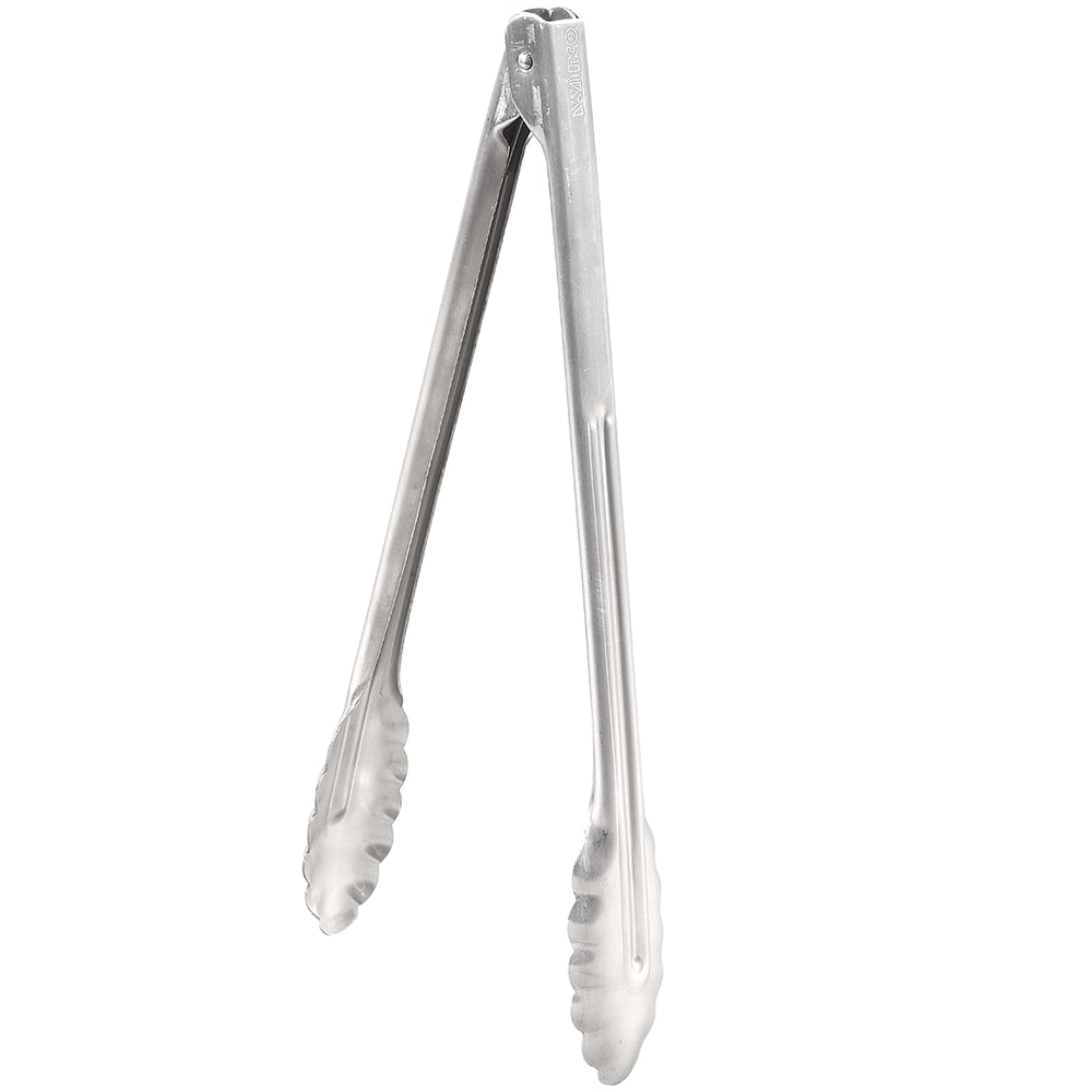 Winco UT-12HT 12"L Stainless Utility Tongs