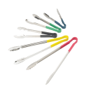 Winco UTPH-12G 12" Utility Tongs - Stainless Steel w/ Coated Handle, Green thumbnail 2