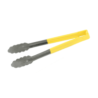 Winco UTPH-16Y 16"L Stainless Utility Tongs, Yellow thumbnail 2