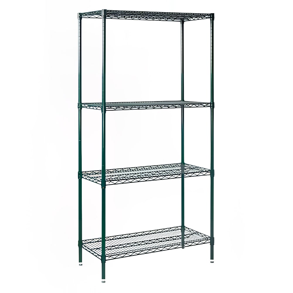 Winco VEXS-1836 36" NSF 4-Tier Epoxy Coated Wire Shelf Kit - 18"W, 72"H