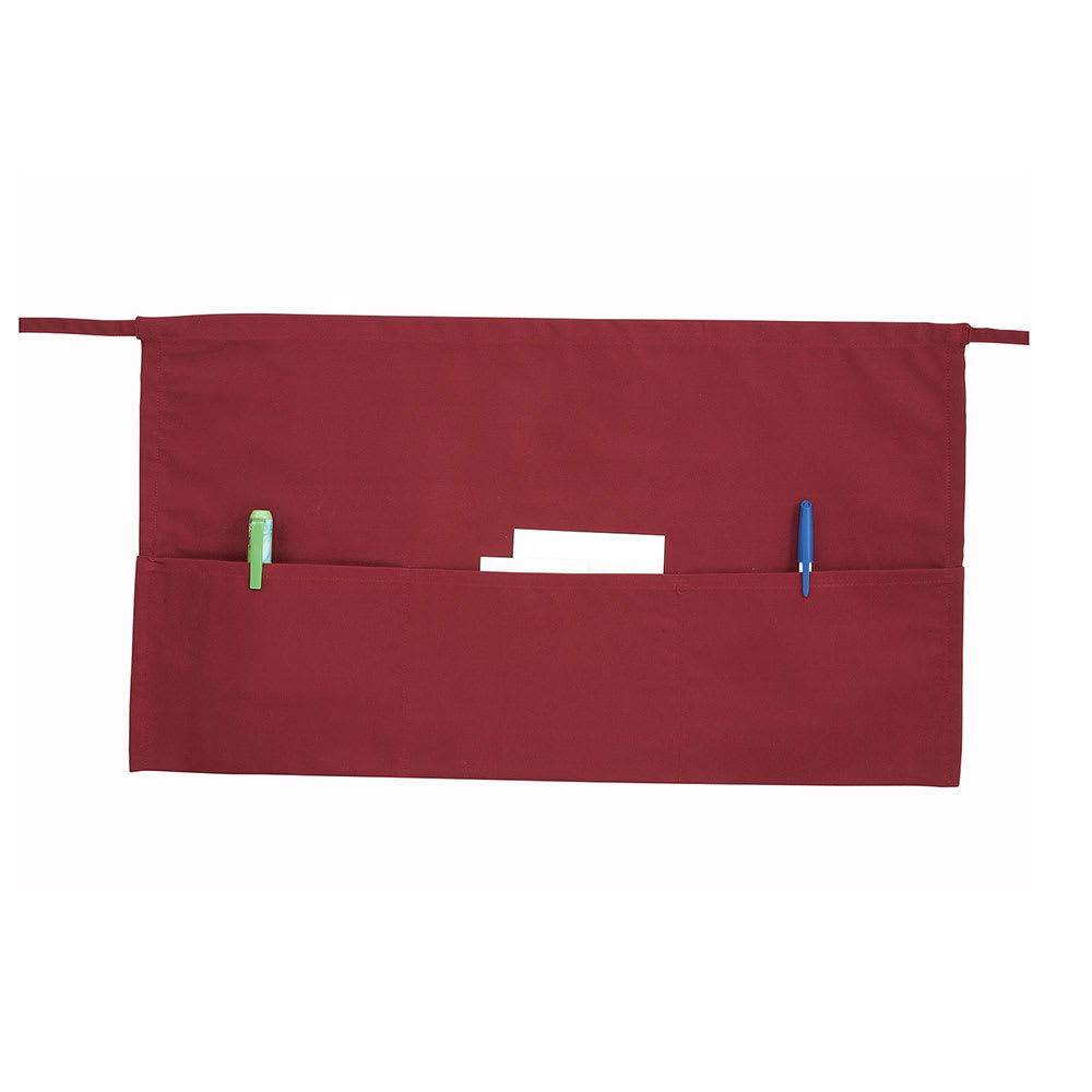 Winco WA-1221R Cotton Waist Apron, Burgundy