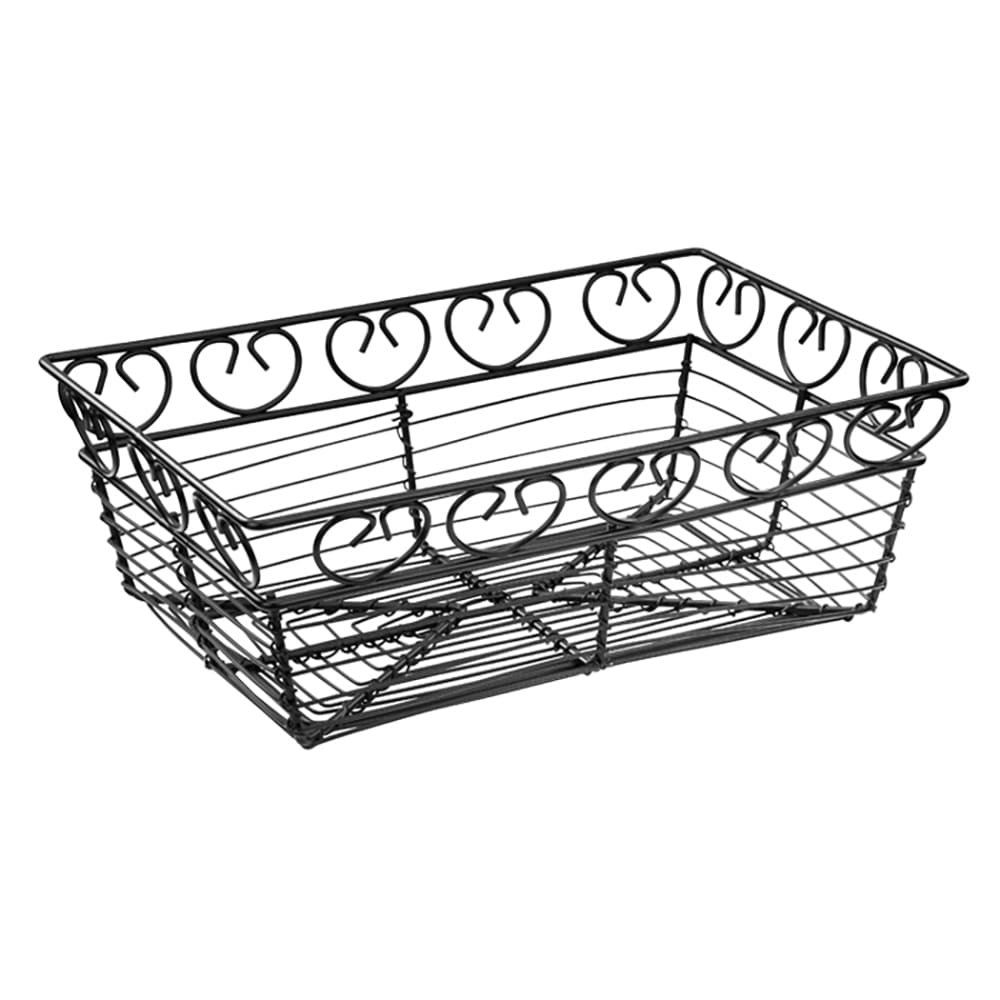 Winco WBKG-9 Rectangular Bread/Fruit Basket, 9 x 5 7/8 x 3"H, Wire