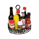 Winco WBKH-6SB Half-Moon Condiment Caddy - Wire, Black thumbnail 2