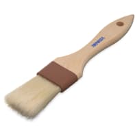 Winco WBR-15 Flat Pastry Brush, 1 1/2" Wide w/ Flat Boar Bristles & Wooden Handle thumbnail 3