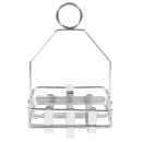 Winco WH-7 3 Compartment Square Condiment Caddy - Chrome Plated Metal thumbnail 3