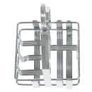 Winco WH-7 3 Compartment Square Condiment Caddy - Chrome Plated Metal thumbnail 5