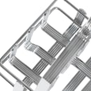 Winco WH-7 3 Compartment Square Condiment Caddy - Chrome Plated Metal thumbnail 8