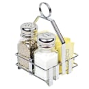 Winco WH-7 3 Compartment Square Condiment Caddy - Chrome Plated Metal thumbnail 9
