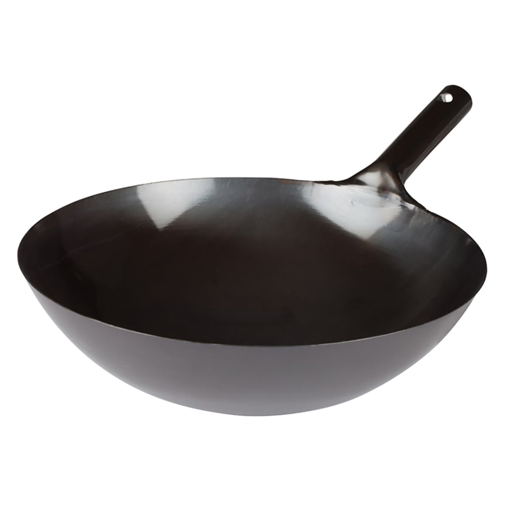 Winco WOK-36 16" Carbon Steel Stir Fry Pan - No Interior Rivets