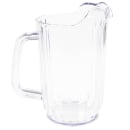 Winco WPC-32 32 oz Plastic Pitcher w/ Fluted Sides, Clear thumbnail 2