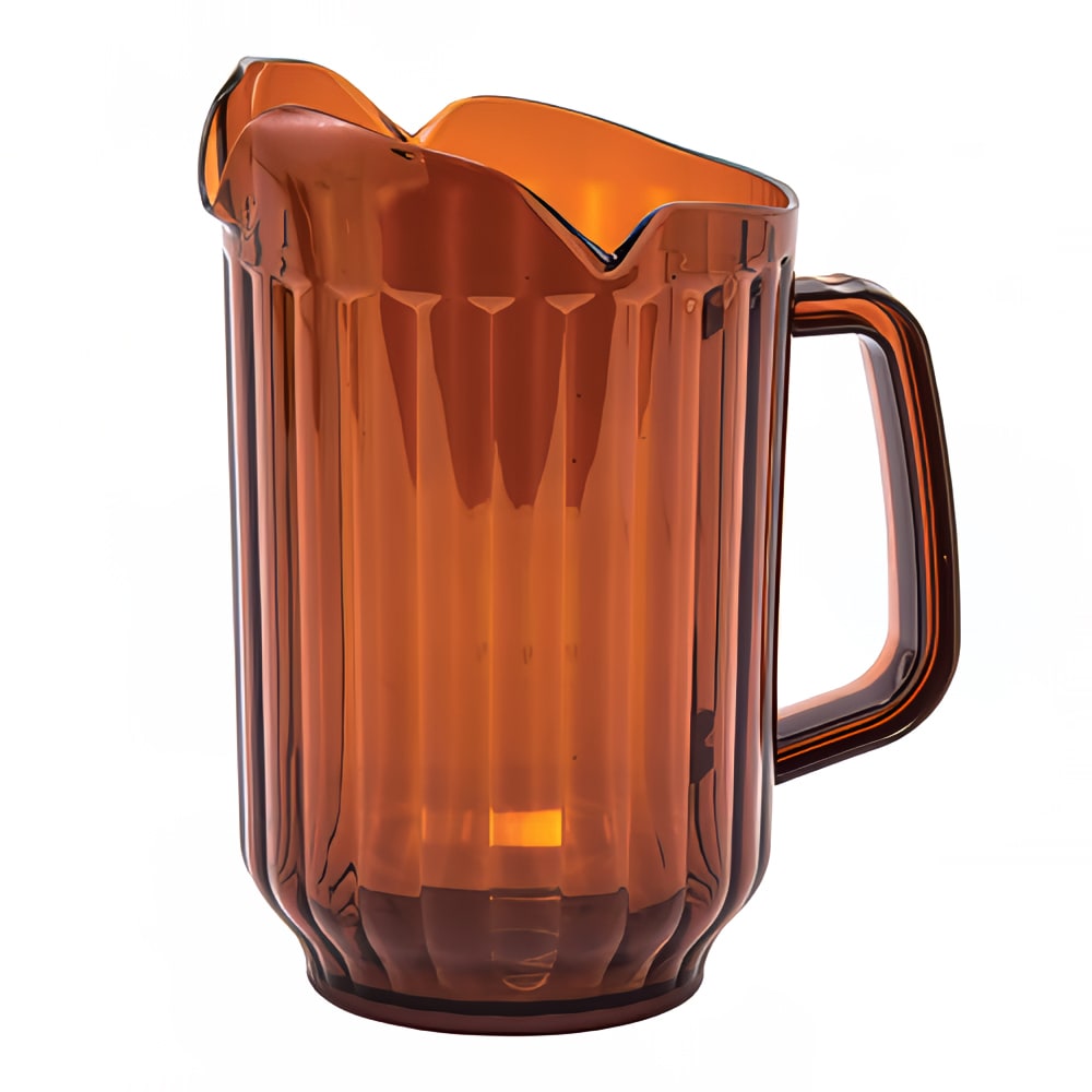 Winco WPCT-60A 60 oz Plastic Pitcher w/ (3) Spouts, Amber