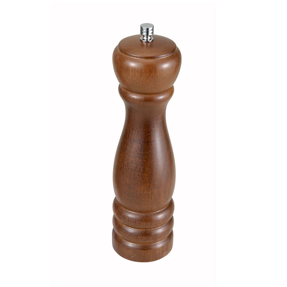 Winco WPM-08 8"H Pepper Mil - Rubberwood, Brown