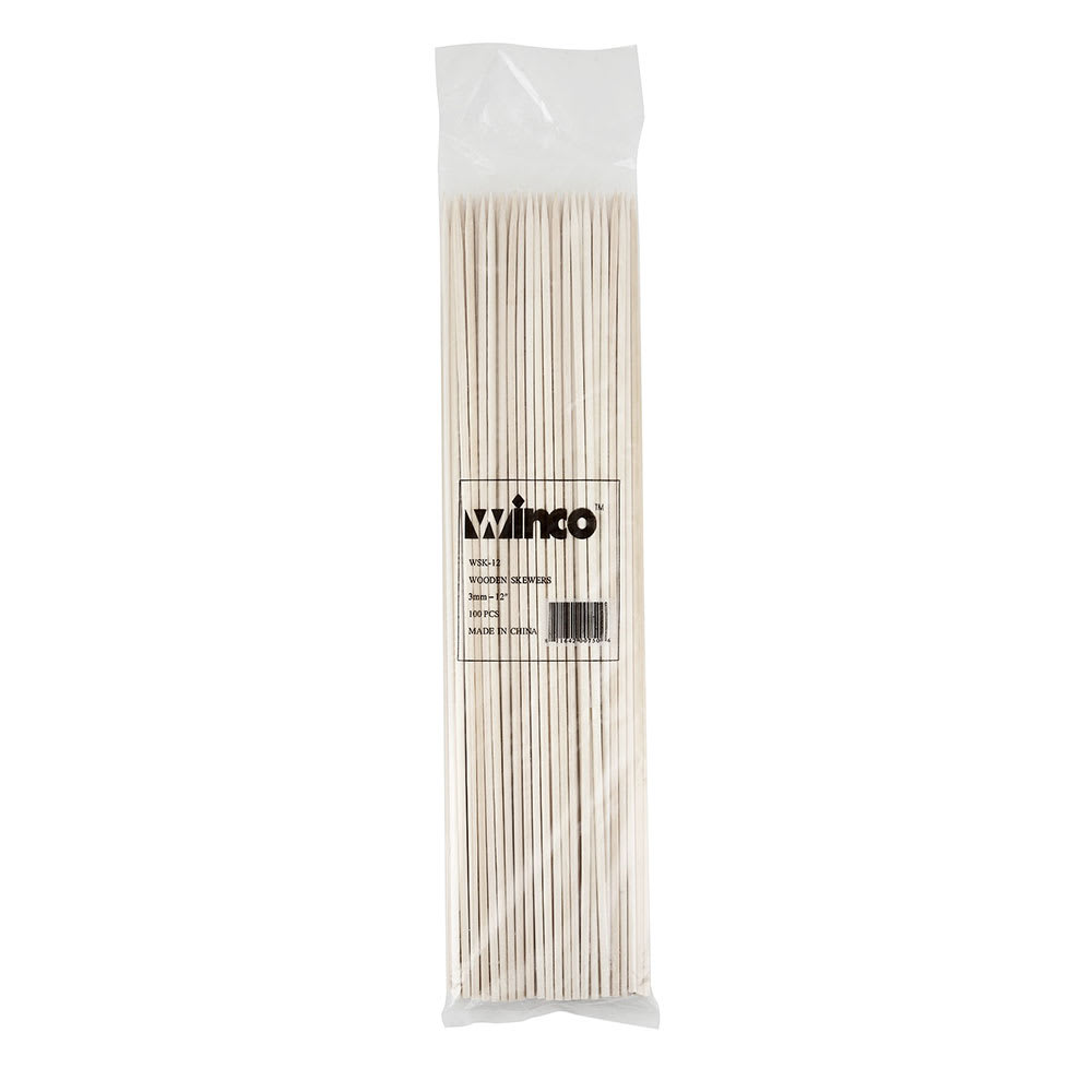 Winco WSK-12 12" Bamboo Skewers