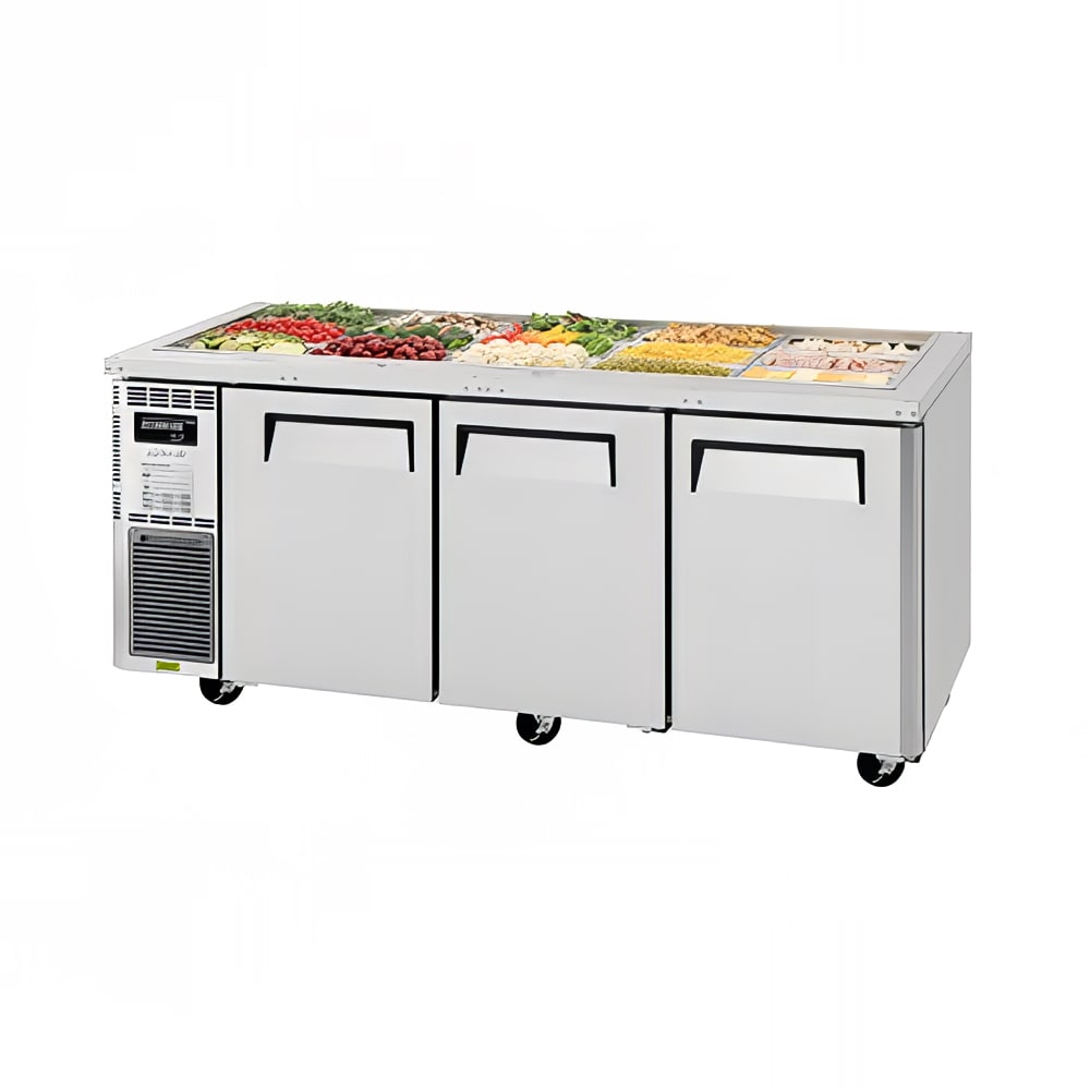 Turbo Air JBT-72-N 66 1/8" J Series Cold Food Bar - (15) Pan Capacity, Floor Model, Stainless Steel