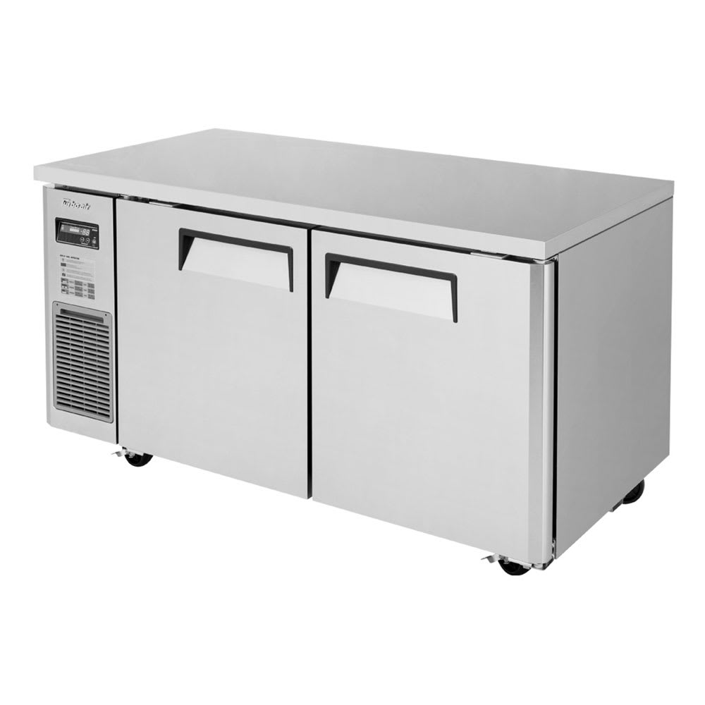 Turbo Air JUF-60-N 59" W Undercounter Freezer w/ (2) Section & (2) Door, 115v