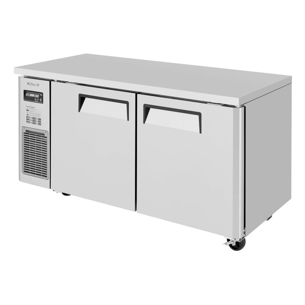 Turbo Air JUF-60S-N 59" W Undercounter Freezer w/ (2) Section & (2) Door, 115v
