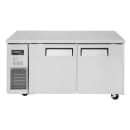 Turbo Air JUF-60S-N 59" W Undercounter Freezer w/ (2) Section & (2) Door, 115v thumbnail 2