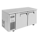 Turbo Air JUF-60S-N 59" W Undercounter Freezer w/ (2) Section & (2) Door, 115v thumbnail 3