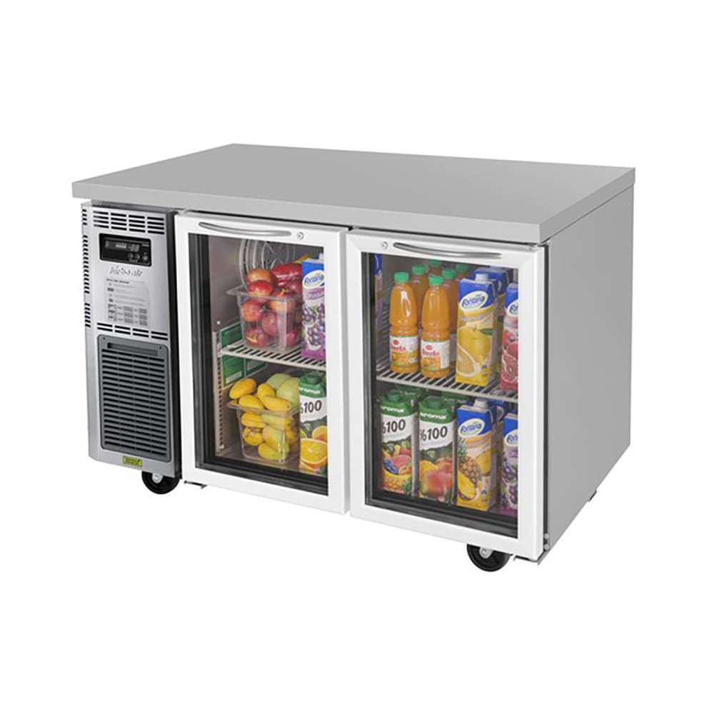 Turbo Air JUR-48-G-N 47 1/4" W Undercounter Refrigerator w/ (2) Sections & (2) Doors, 115v