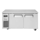Turbo Air JUR-60S-N6 59" W Undercounter Refrigerator w/ (2) Section & (2) Door, 115v thumbnail 2