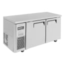 Turbo Air JUR-60S-N6 59" W Undercounter Refrigerator w/ (2) Section & (2) Door, 115v thumbnail 3