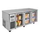 Turbo Air JUR-72-G-N 70 7/8" W Undercounter Refrigerator w/ (3) Sections & (3) Doors, 115v thumbnail 3