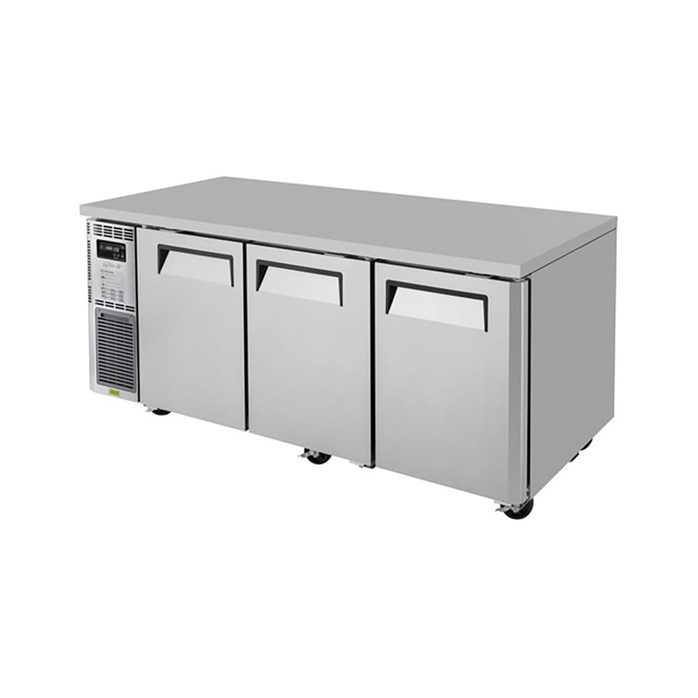 Turbo Air JUR-72-N6 70 7/8" W Undercounter Refrigerator w/ (3) Section & (3) Door, 115v