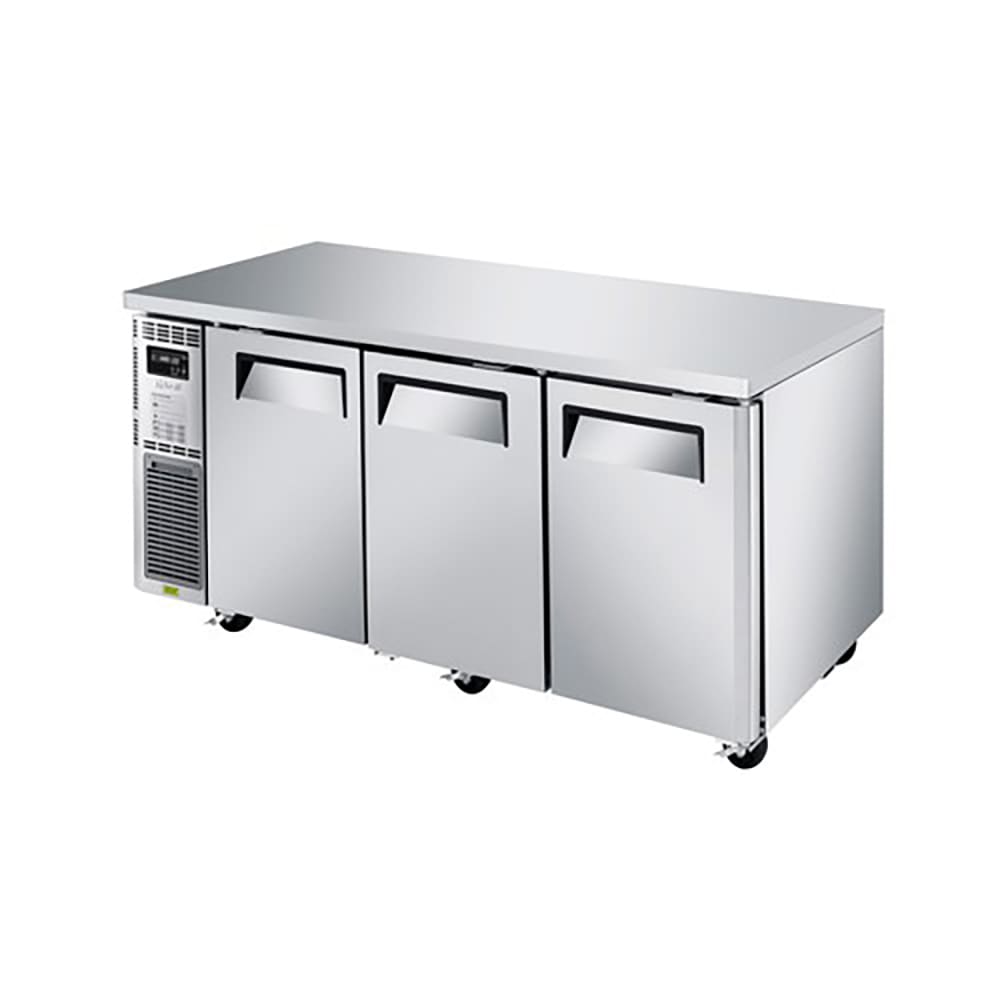 Turbo Air JUR-72S-N6 70 7/8" W Undercounter Refrigerator w/ (3) Section & (3) Door, 115v